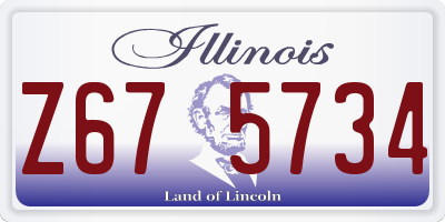 IL license plate Z675734