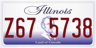 IL license plate Z675738