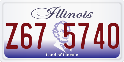 IL license plate Z675740