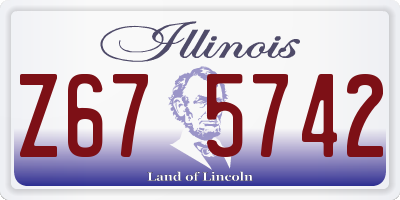 IL license plate Z675742