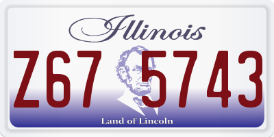 IL license plate Z675743