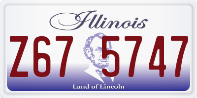 IL license plate Z675747