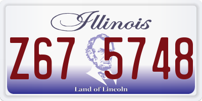IL license plate Z675748