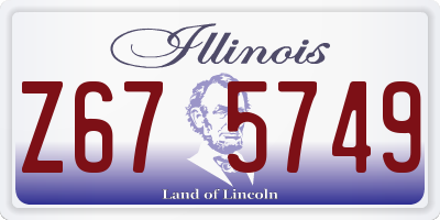 IL license plate Z675749