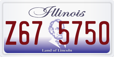 IL license plate Z675750