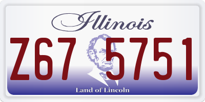 IL license plate Z675751
