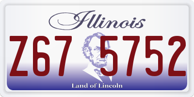 IL license plate Z675752