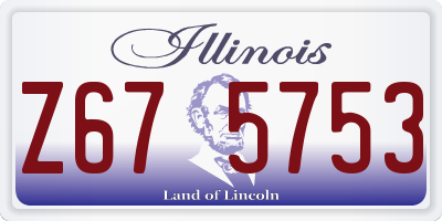 IL license plate Z675753