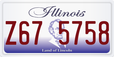 IL license plate Z675758