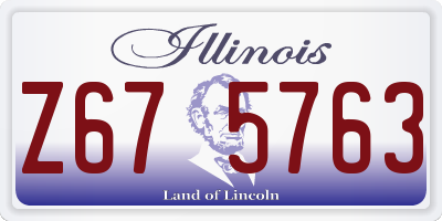 IL license plate Z675763