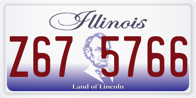 IL license plate Z675766