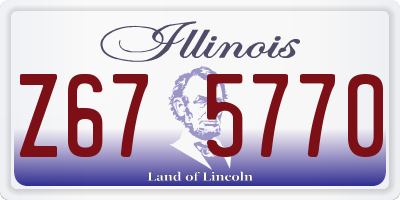 IL license plate Z675770