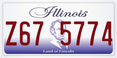 IL license plate Z675774