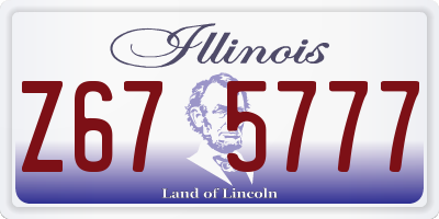 IL license plate Z675777