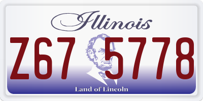 IL license plate Z675778