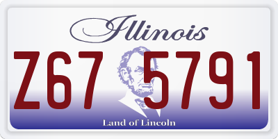 IL license plate Z675791
