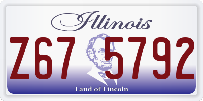 IL license plate Z675792