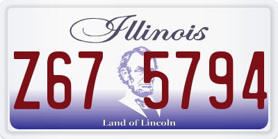 IL license plate Z675794