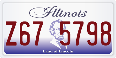 IL license plate Z675798