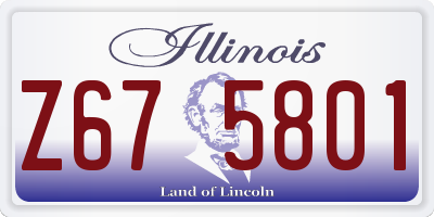IL license plate Z675801