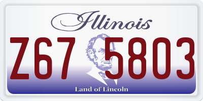 IL license plate Z675803