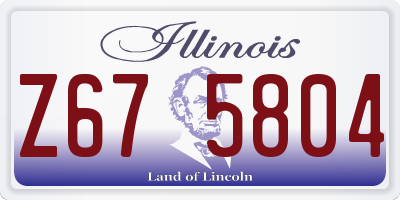 IL license plate Z675804