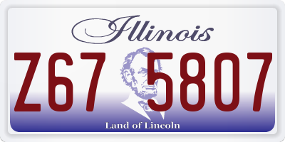 IL license plate Z675807