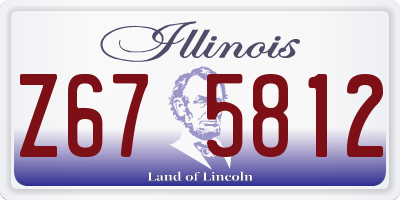 IL license plate Z675812