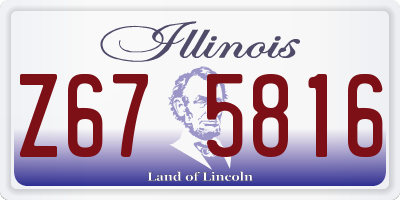 IL license plate Z675816