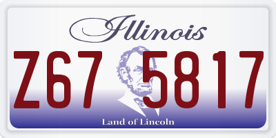 IL license plate Z675817