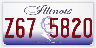 IL license plate Z675820