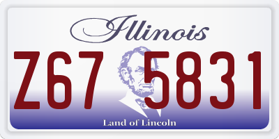 IL license plate Z675831