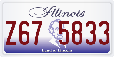 IL license plate Z675833