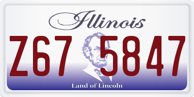 IL license plate Z675847