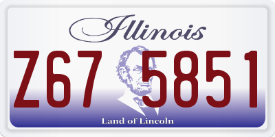 IL license plate Z675851