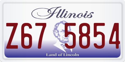 IL license plate Z675854