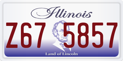 IL license plate Z675857