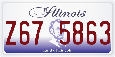 IL license plate Z675863