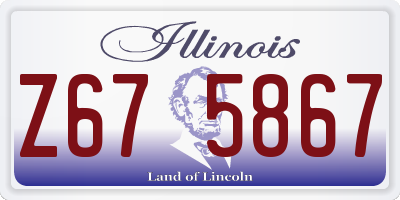 IL license plate Z675867