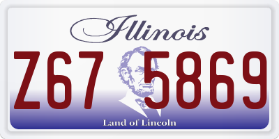 IL license plate Z675869