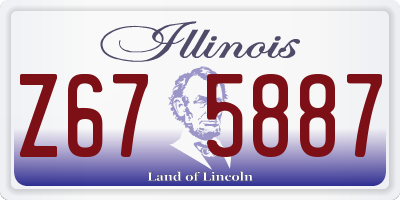 IL license plate Z675887