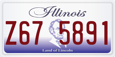 IL license plate Z675891