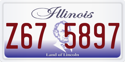 IL license plate Z675897