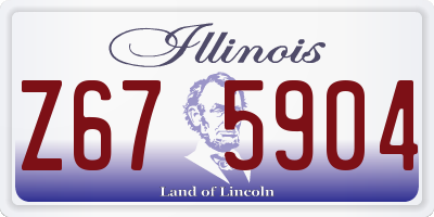 IL license plate Z675904