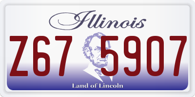 IL license plate Z675907