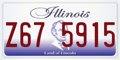 IL license plate Z675915