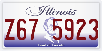 IL license plate Z675923