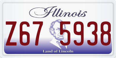 IL license plate Z675938