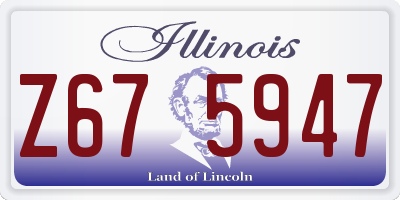 IL license plate Z675947