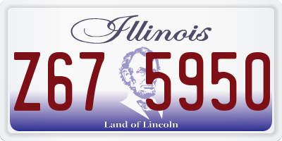 IL license plate Z675950
